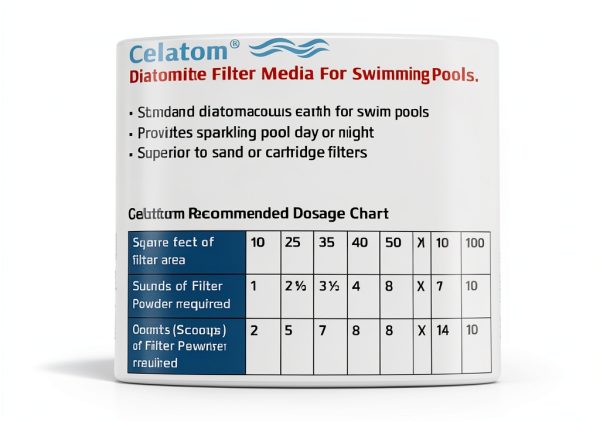 Celatom Diatomaceous Earth DE Pool Filter Aid 50 Lbs for Swimming-2