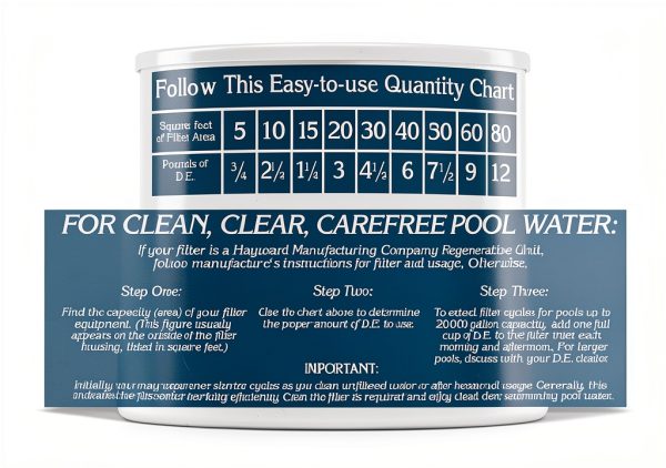 Robelle 12-Pound DE Pool Filter Powder, White Powder for Standard Pool-1